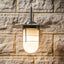 Ruma Brushed Steel Metal and Opaque Glass Wall Light | Lighting | Ruma