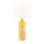 Ruma Embossed Mustard Ceramic Table Lamp | Lighting | Rūma