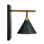 Ruma Matt Black and Antique Brass Wall Lamp | Lighting | Rūma