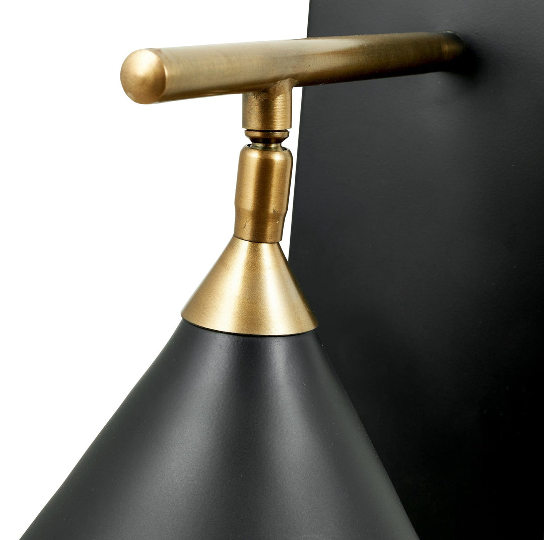 Matt Black and Antique Brass Wall Lamp | Lighting