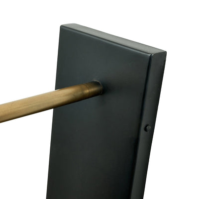 Ruma Matt Black and Antique Brass Wall Lamp | Lighting | Rūma