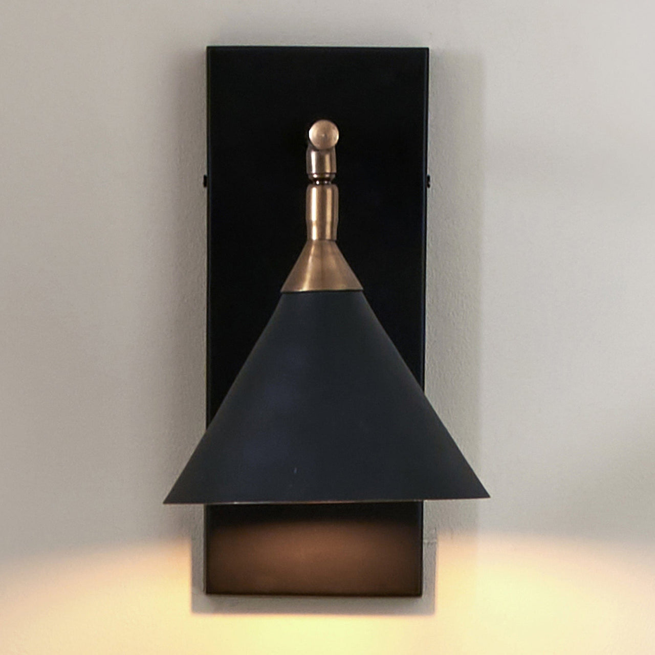 Matt Black and Antique Brass Wall Lamp | Lighting
