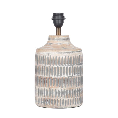 Ruma Grey Textured Table Lamp | Home Lighting | Rūma