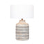 Ruma Grey Textured Table Lamp | Home Lighting | Rūma