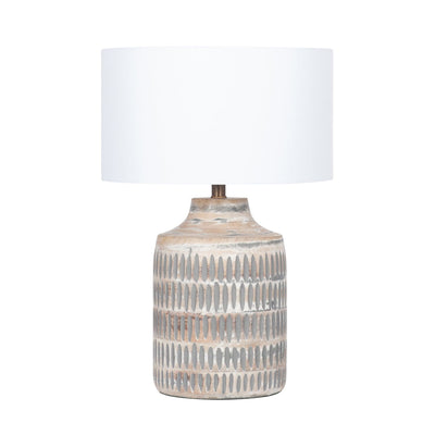 Ruma Grey Textured Table Lamp | Home Lighting | Rūma