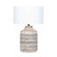 Ruma Grey Textured Table Lamp | Home Lighting | Rūma