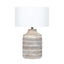 Ruma Grey Textured Table Lamp | Home Lighting | Rūma