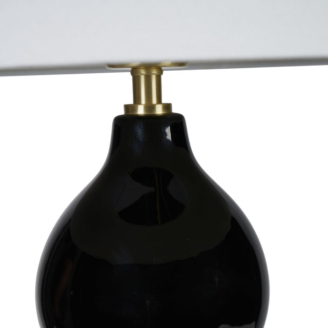 Ruma Black Ceramic Table Lamp  | Lighting | Rūma