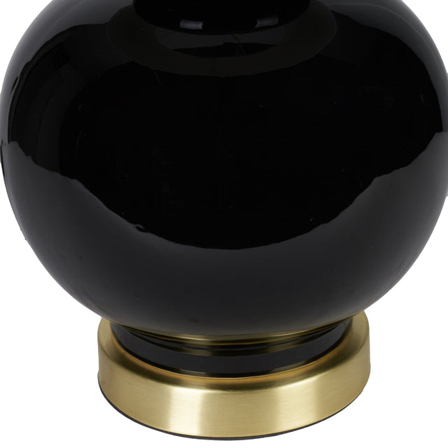 Ruma Black Ceramic Table Lamp  | Lighting | Rūma