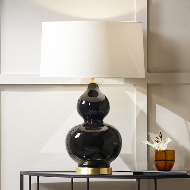 Ruma Black Ceramic Table Lamp  | Lighting | Rūma