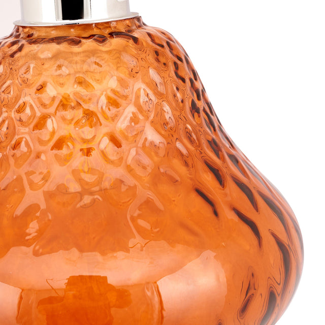 Ruma Orange Diamond Optic Glass Pendant | Lighting | Rūma