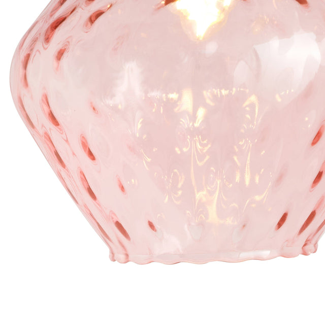 Ruma Rose Diamond Optic Glass Pendant | Lighting | Rūma
