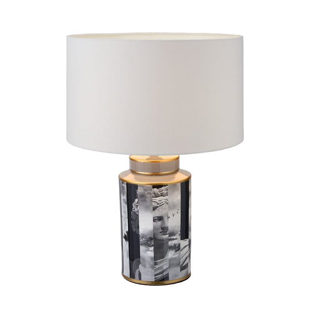 Ruma Black and White Photographic Design Table Lamp | Lighting | Rūma