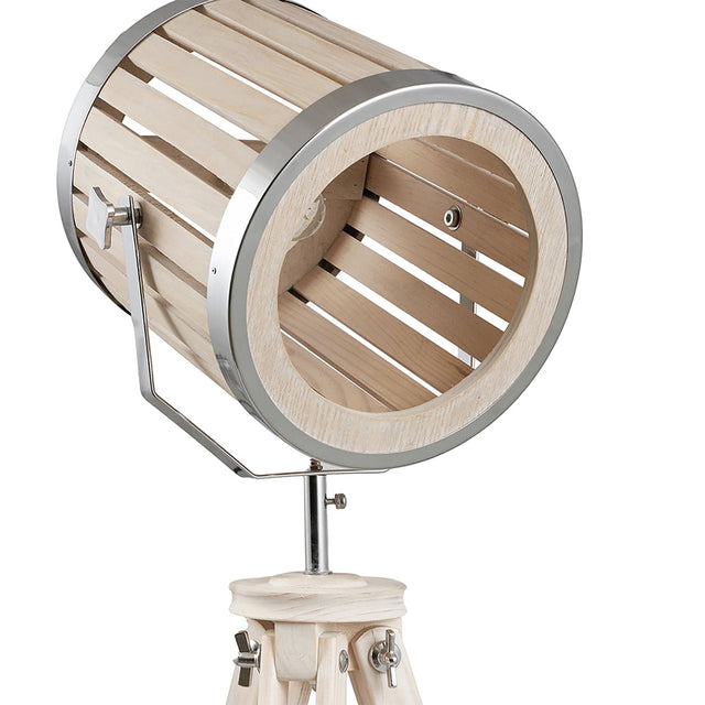 Ruma Natural and Silver Marine Tripod Floor Lamp | Lighting | Rūma