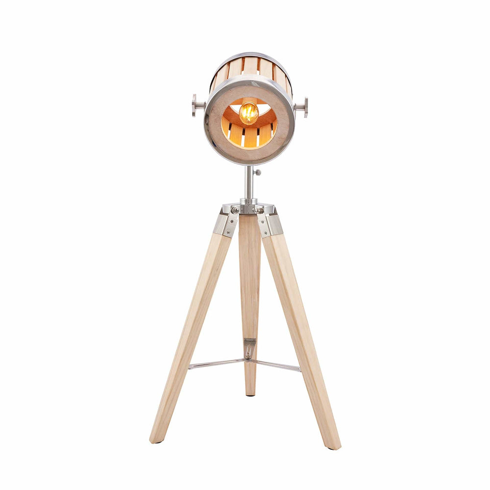 Ruma Natural Wood Marine Tripod Table Lamp | Lighting | Rūma