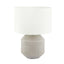 Ruma Grey Geo Textured Ceramic Table Lamp | Lighting | Rūma