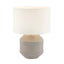 Ruma Grey Geo Textured Ceramic Table Lamp | Lighting | Rūma