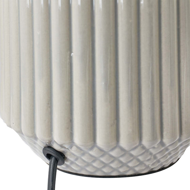 Ruma Grey Geo Textured Tall Ceramic Table Lamp | Lighting | Rūma