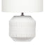 Ruma White Geo Textured Table Lamp | Lighting | Rūma