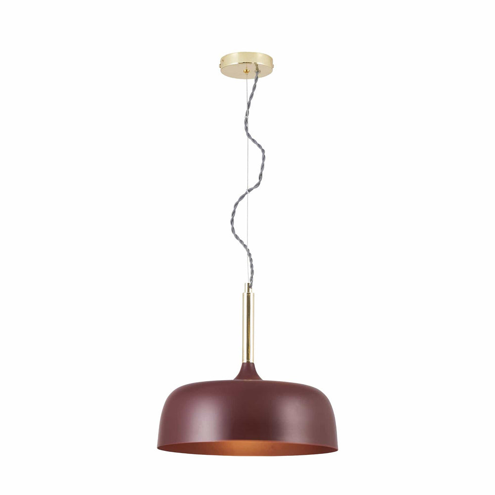 Ruma Matt Mulberry Domed Pendant Light | Lighting | Rūma