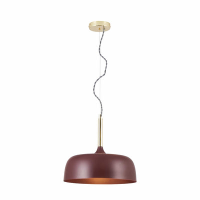 Ruma Matt Mulberry Domed Pendant Light | Lighting | Rūma