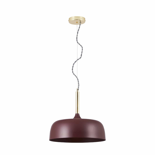 Ruma Matt Mulberry Domed Pendant Light | Lighting | Rūma