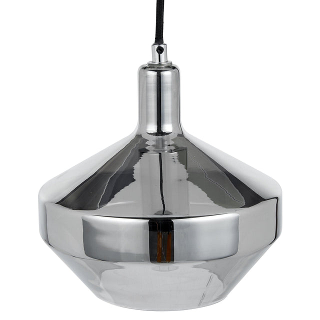 Ruma Shiny Smoked Glass Domed Pendant | Lighting | Rūma