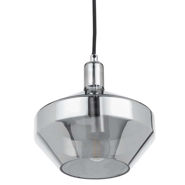 Ruma Shiny Smoked Glass Domed Pendant | Lighting | Rūma