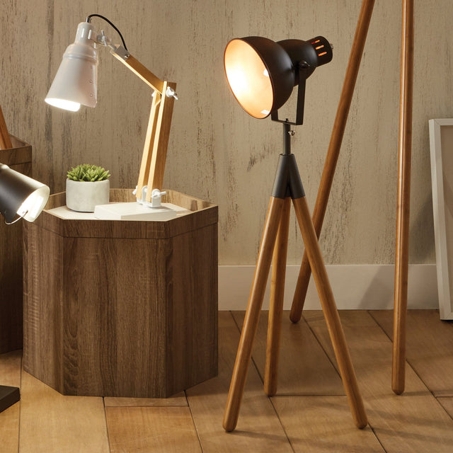 Ruma Grey Tripod Film Table Lamp | Home Lighting | Rūma