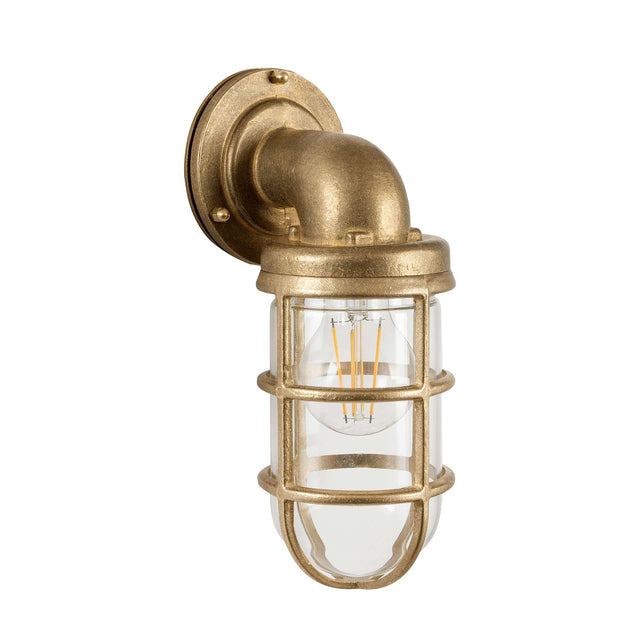 Ruma Antique Brass Caged Outdoor Wall Light | Lighting | Rūma