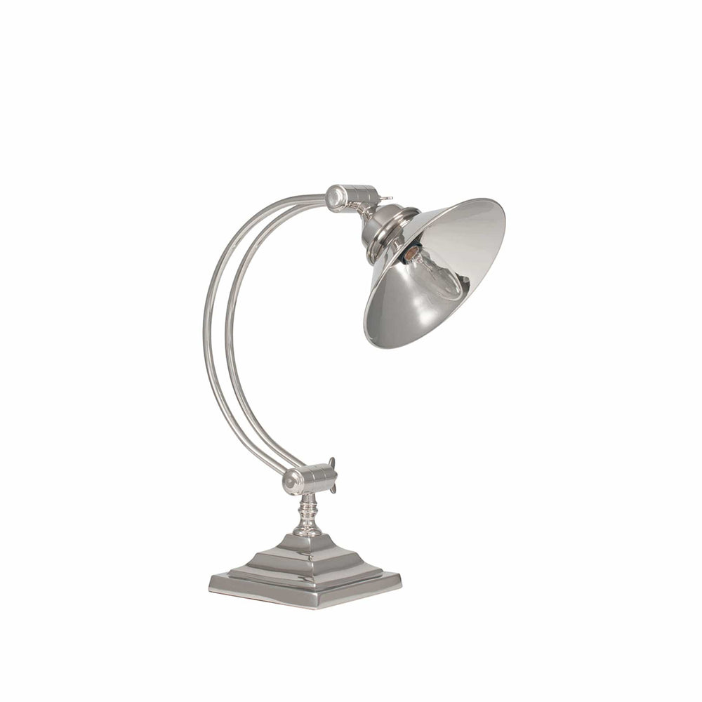 Harlowe Nickel Metal Arched Arm Task Table Lamp