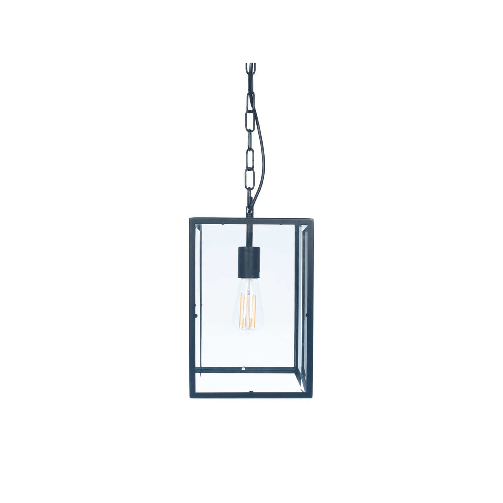 Harpenden Matt Black Metal & Glass Pendant