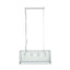 Ruma Silver Metal and Glass Four Bulb Pendant Light | Lighting | Rūma