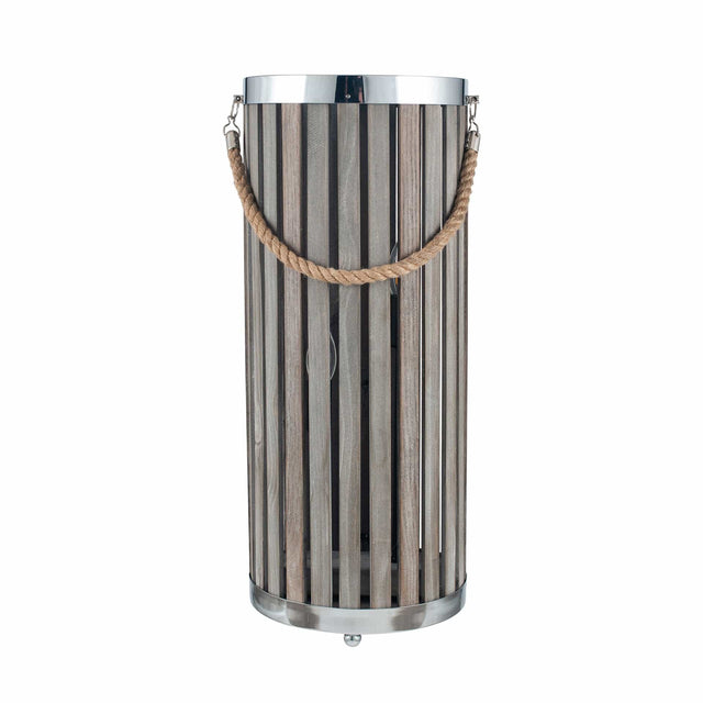 Ruma Grey Wash Wood Lantern Floor Lamp | Lighting | Rūma