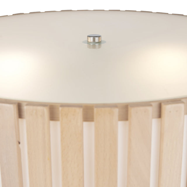 Hemsby Natural Wood Slat Tripod Floor Lamp
