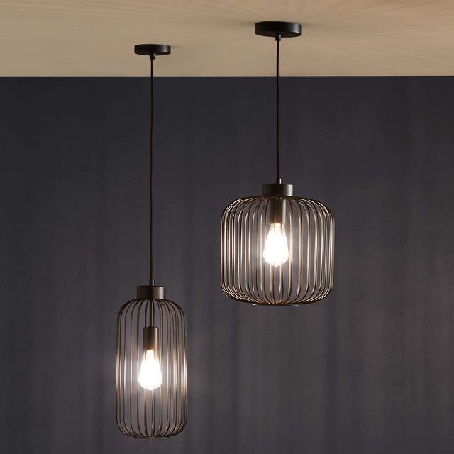 Ruma Matt Black Wire Pendant | Home Lighting | Rūma