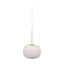 Ruma White Glass and Gold Ribbed Squoval Pendant | Lighting | Rūma