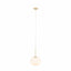 Ruma White Glass and Gold Ribbed Squoval Pendant | Lighting | Rūma