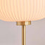 Ruma  White Ribbed Glass & Gold Floor Lamp | Lighting | Rūma