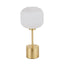 Isabelle White Ribbed Glass & Gold Table Lamp