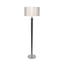 Ruma Brushed Silver & Matt Black Metal Floor Lamp | Floor Lamps | Rūma