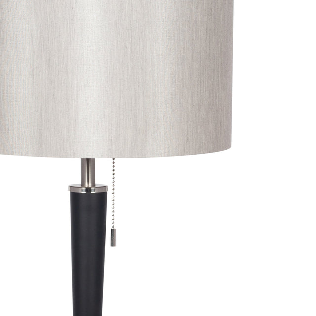 Ruma Brushed Silver & Matt Black Metal Table Lamp | Table Lamps | Rūma