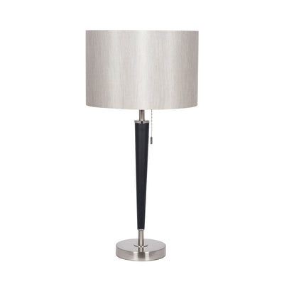 Ruma Brushed Silver & Matt Black Metal Table Lamp | Table Lamps | Rūma