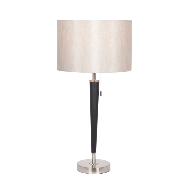 Ruma Brushed Silver & Matt Black Metal Table Lamp | Table Lamps | Rūma