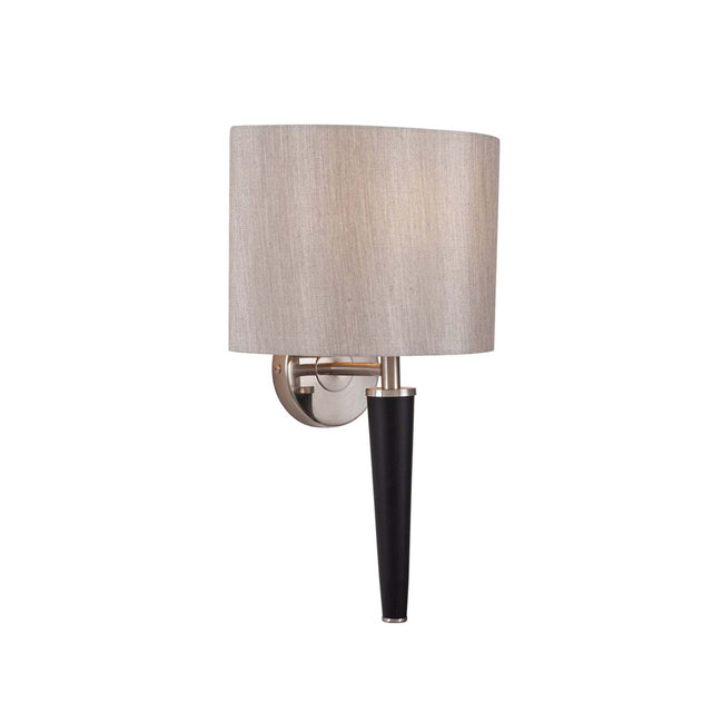 Ruma Brushed Silver & Matt Black Metal Wall Lamp | Wall Lighting | Rūma