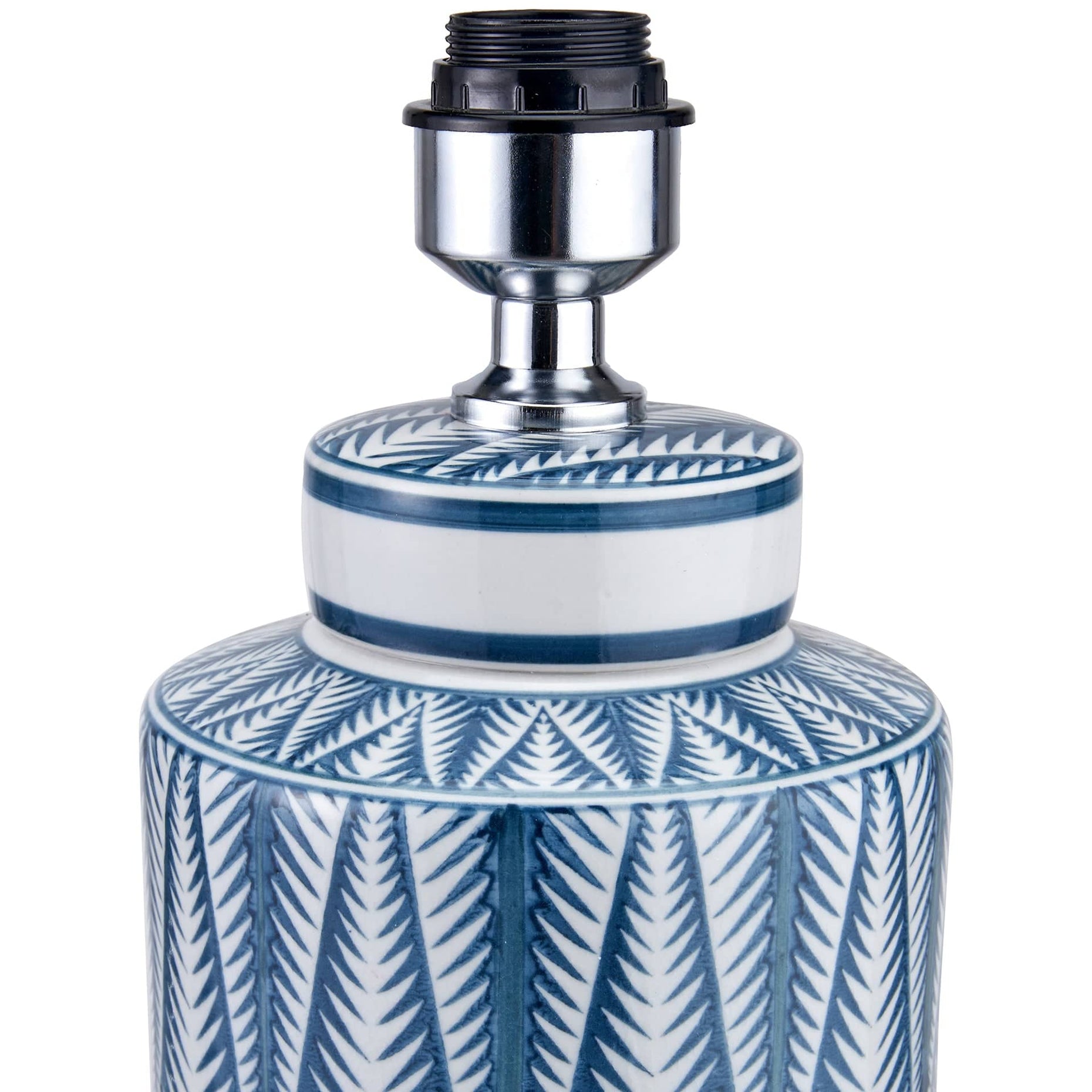 Blue and White Aztec Pattern Ceramic Table Lamp | Lighting