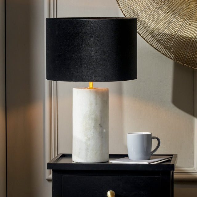Ruma White Marble Table Lamp | Lighting | Rūma