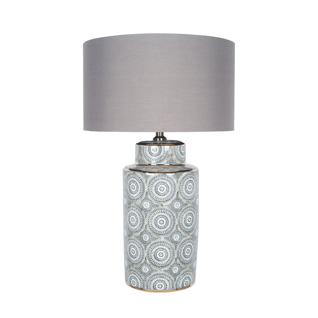 Ruma Circle Pattern Ceramic Table Lamp | Lighting | Rūma