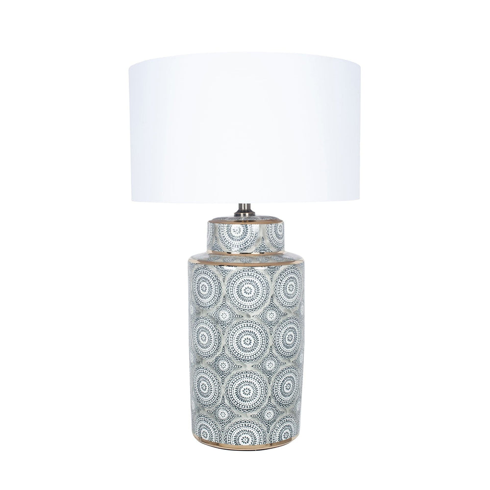 Ruma Circle Pattern Ceramic Table Lamp | Lighting | Rūma