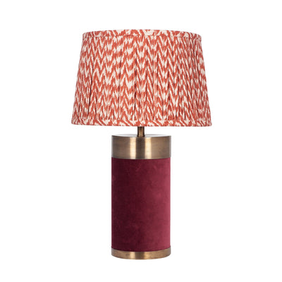 Ruma Red Velvet Table Lamp | Home Lighting | Rūma